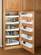 Almond 5 Shelf D-Shaped Pantry Set with Hardware